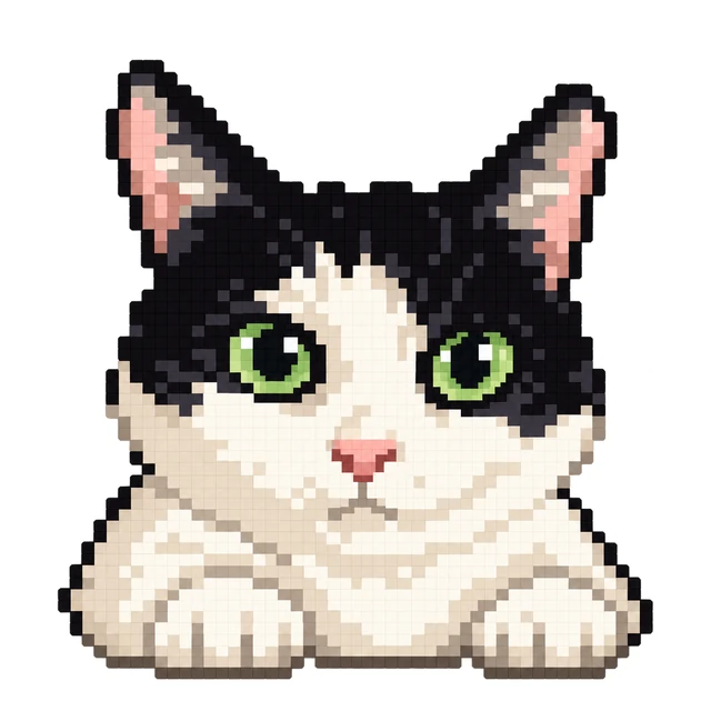 站内示例 Q 版：简化后的猫头像